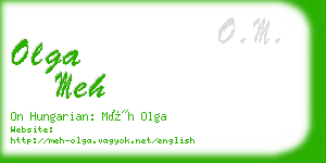 olga meh business card